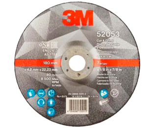 Disco de Corte/Desbaste 3M Silver - 180 mm x 4,2 mm Cubitron II - 52053
