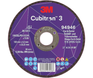Disco Corte/Desbaste Cubitron 3 - 125 x 4,2 - 94946 3M
