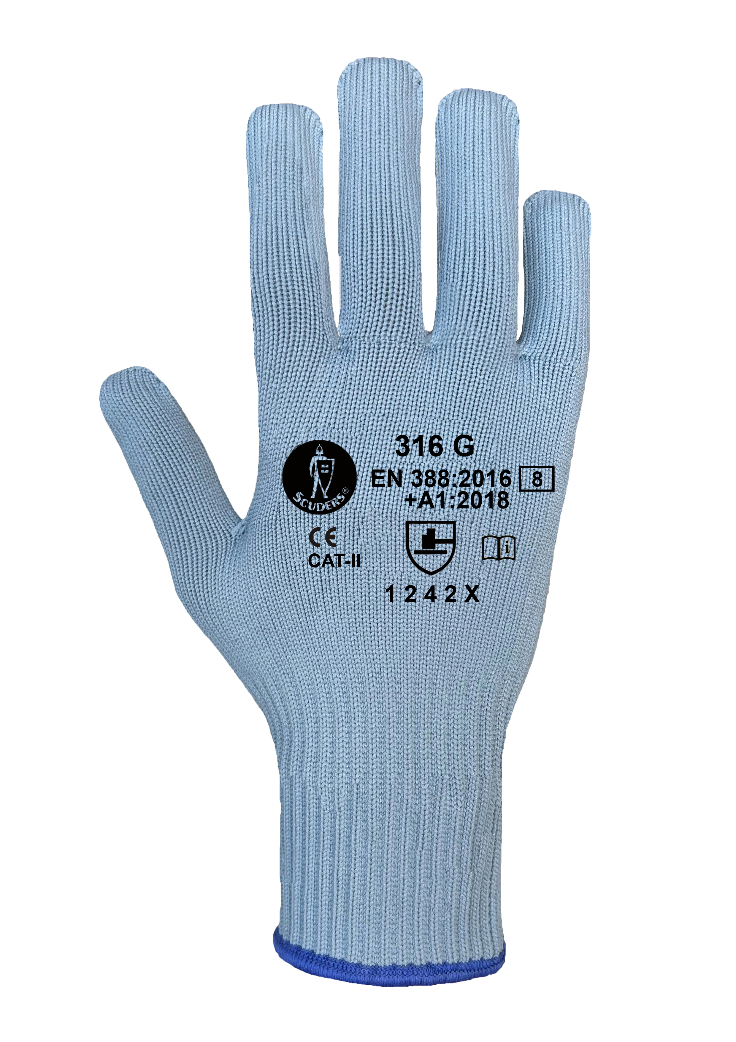 Luvas 100% Nylon Cinza GPU 316 G