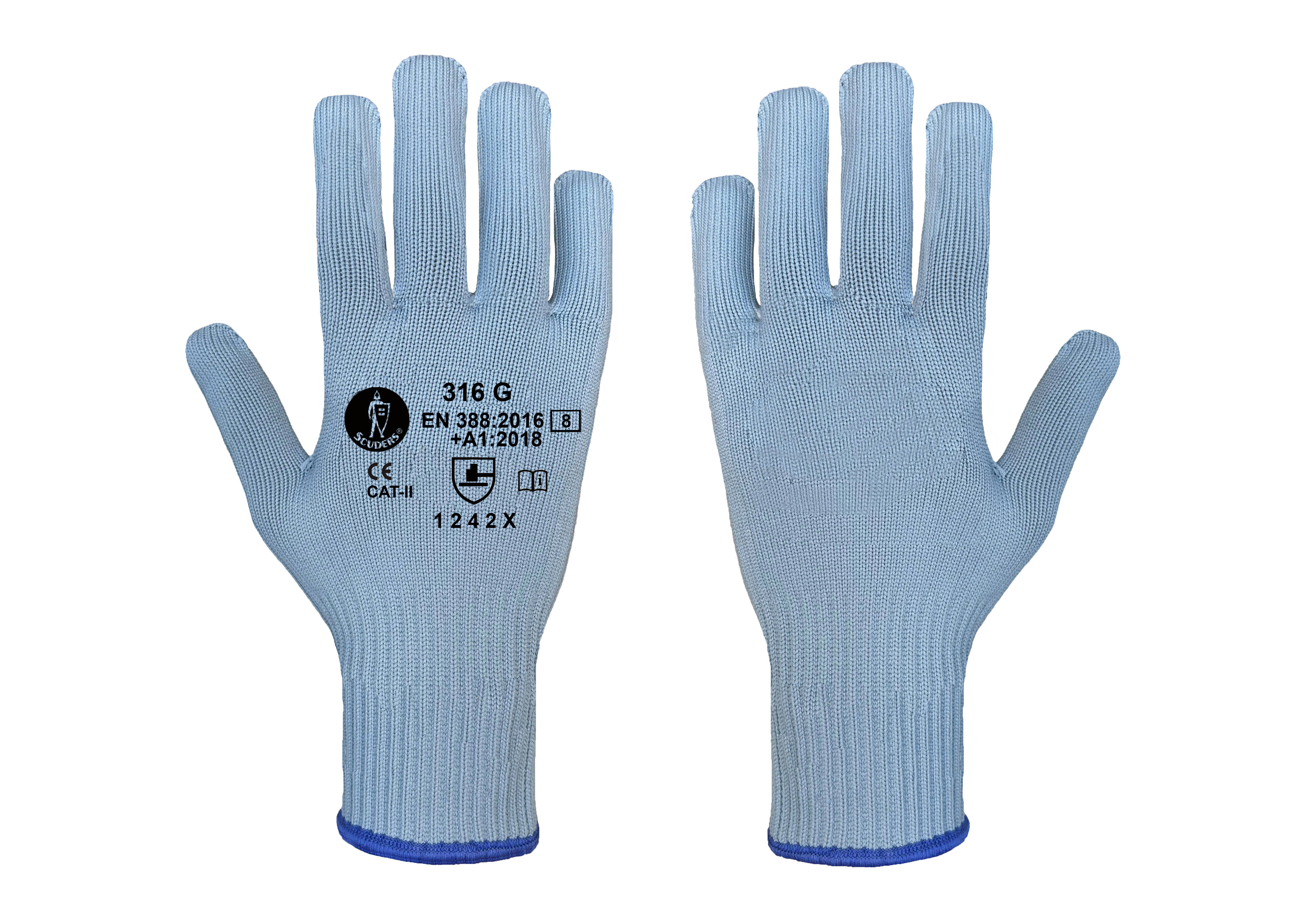 Luvas 100% Nylon Cinza GPU 316 G