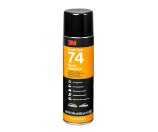  Adesivo em spray Foam Fast 74, Laranja, 500 ml
