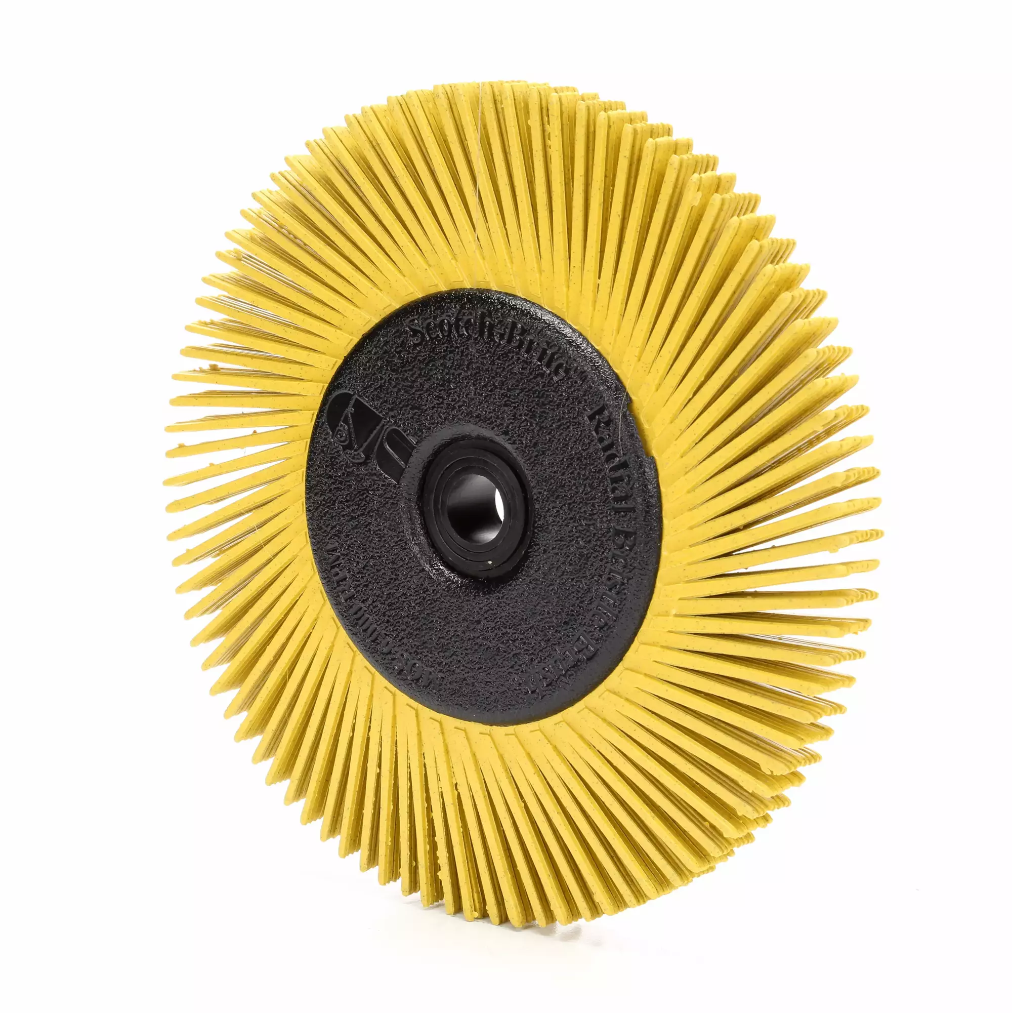 Scotch-Brite™ Tipo A de escovas de cerdas radiais Bristle™ BB-ZB, 152 mm x 12.7 mm x 25.4 mm, P80 com Adaptador