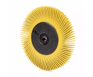 Scotch-Brite™ Tipo A de escovas de cerdas radiais Bristle™ BB-ZB, 152 mm x 12.7 mm x 25.4 mm, P80 com Adaptador