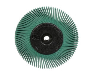 Scotch-Brite™ Tipo A de escovas de cerdas radiais Bristle™ BB-ZB, 152 mm x 12.7 mm x 25.4 mm, P50, com Adaptador