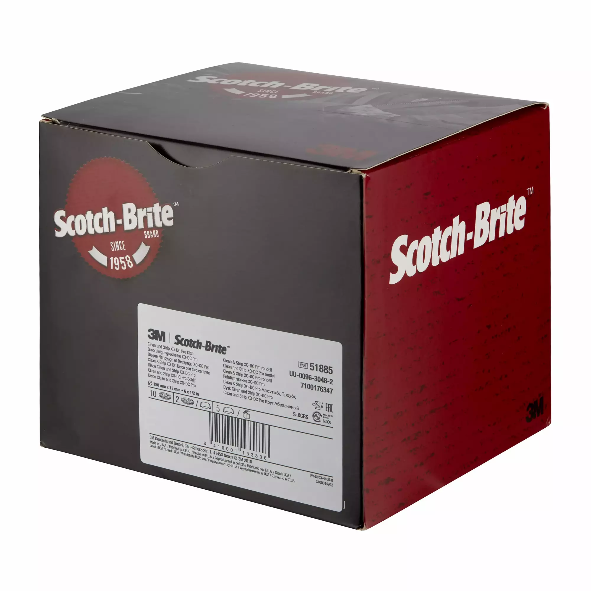 Scotch-Brite™ Disco Clean and Strip XT Pro, XO-DC, 150 mm x 13 mm, S XCRS