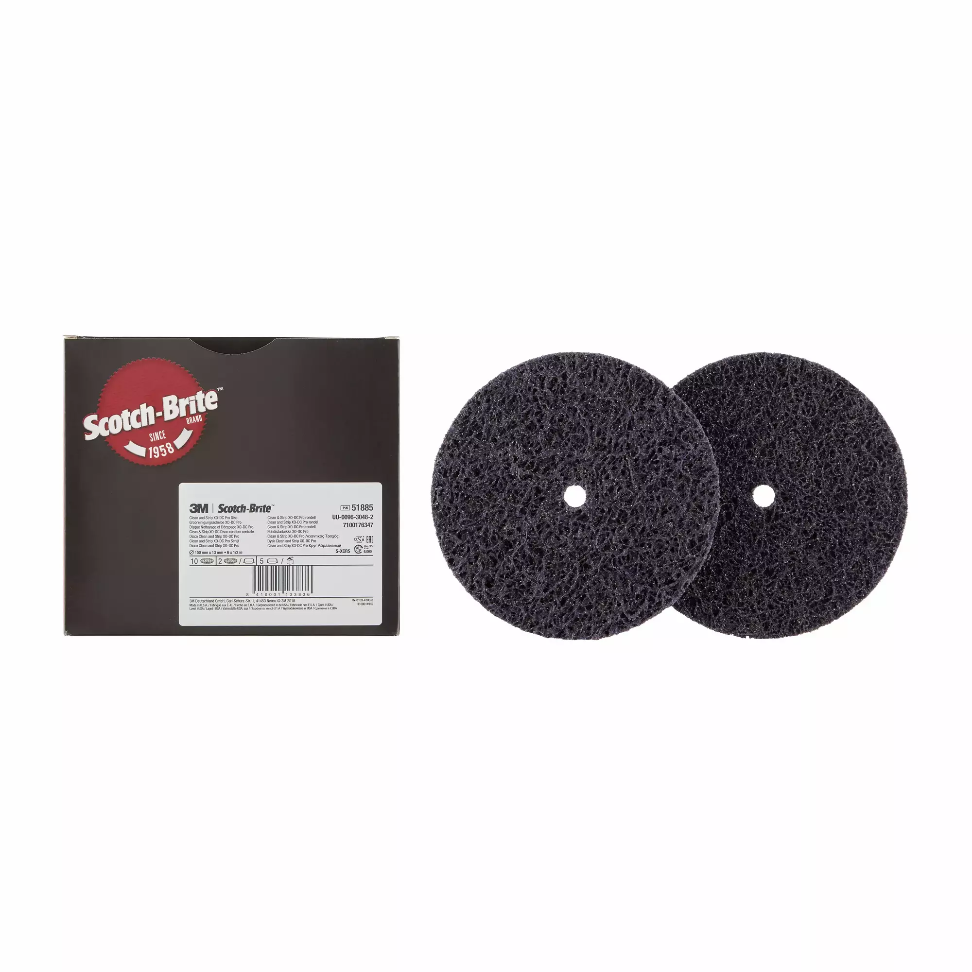 Scotch-Brite™ Disco Clean and Strip XT Pro, XO-DC, 150 mm x 13 mm, S XCRS