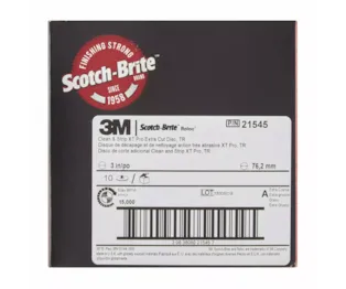 O Disco Scotch-Brite™ Roloc™ Clean and Strip XT Pro Extra Cut, XC-DR, 76.2 mm x NH, A XCRS