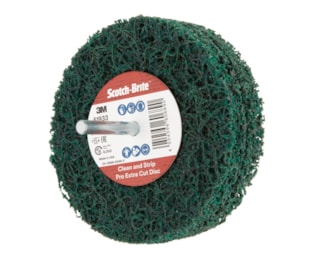 O Disco Scotch-Brite™ Clean and Strip XT Pro Extra Cut, XC-ZS, 100 mm x 13 mm x 6 mm, A XCRS