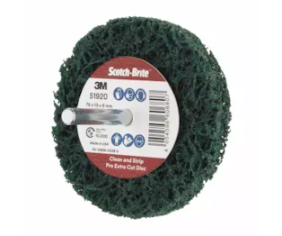 O Disco Scotch-Brite™ Clean and Strip XT Pro Extra Cut, XC-ZS, 75 mm x 13 mm x 6 mm, A XCRS