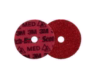 Scotch-Brite™ Precision Surface Conditioning Disc, PN-DH, Medium, 115 mm x 22,23 mm, 25 per inner, 100 per case