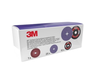 3M™ Grinding & Cleaning Kit, includes 115 mm 1182C and XO-DR Disc, with 1 Fibre Disc Ribbed Back-up Pad