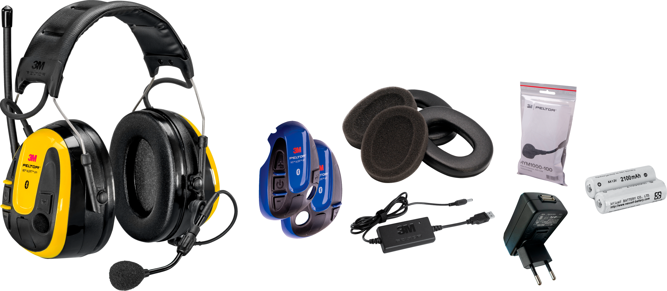3M™ PELTOR™ WS™ ALERT™ XPI Headset, 30 dB, Bluetooth, Mobile App, Headband, MRX21A3WS6