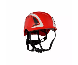 3M™ SecureFit™ Elmetto, X5005V-CE, rosso, ventilato, rifrangente, marchio CE, 4 unità/cartone