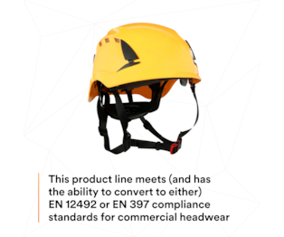 3M™ SecureFit™ Elmetto, X5001V-CE, giallo, ventilato, 1000 VCA, marchio CE, 4 unità/cartone