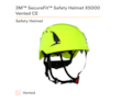 3M™ SecureFit™ Elmetto, X5014VE-CE, verde ad alta visibilità, ventilato, 1000 VCA, marchio CE, 4 unità/cartone