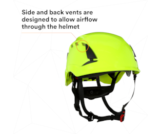 3M™ SecureFit™ Elmetto, X5014VE-CE, verde ad alta visibilità, ventilato, 1000 VCA, marchio CE, 4 unità/cartone