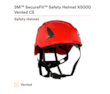 3M™ SecureFit™ Elmetto, X5005VE-CE, rosso, ventilato, 1000 VCA, marchio CE, 4 unità/cartone