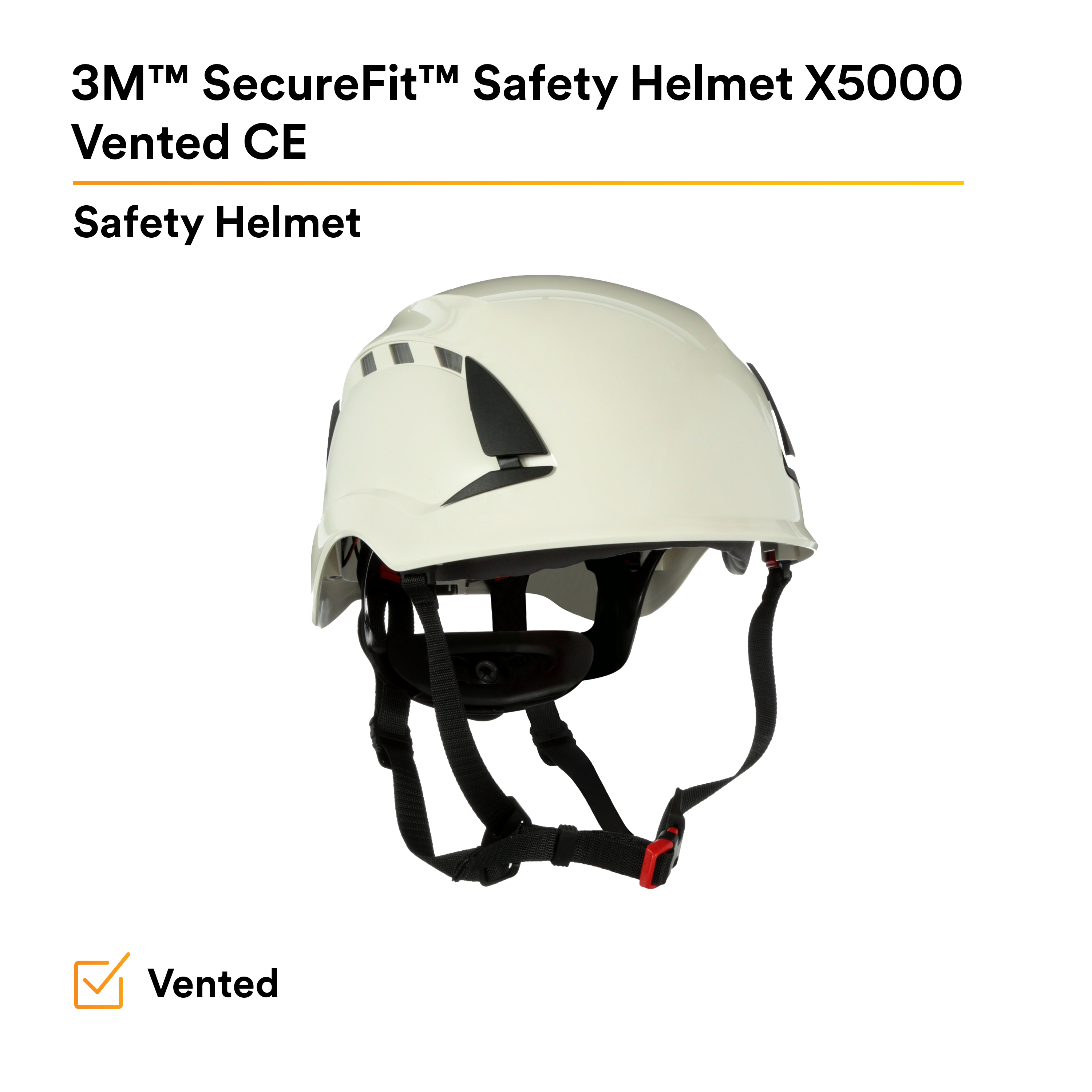 3M™ SecureFit™ Elmetto, X5001VE-CE, bianco, ventilato, 1000 VCA, marchio CE, 4 unità/cartone