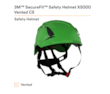 3M™ SecureFit™ Elmetto, X5004VE-CE, verde, ventilato, 1000 VCA, marchio CE, 4 unità/cartone