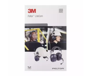 Auscultadores 3M™ PELTOR™ LiteCom, 33 dB, PMR 446 MHz, Montado no Capacete, MT53H7P3E4400-EU