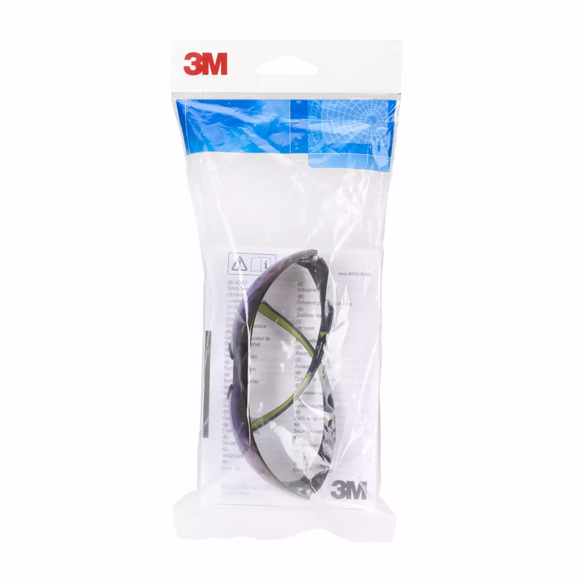 3M™ SecureFit™ Óculos de Proteção, Antirriscos, Lente Espelhada Azul, SF408AS-EU