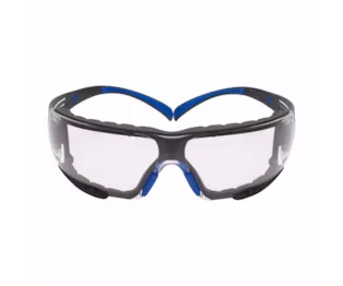 Óculos de Proteção 3M™ SecureFit™ 400, Armação Azul/Cinzenta, Espuma e Antiembaciamento, Lentes Incolores, Scotchgard™ SF401SGAF-BLU-F EU