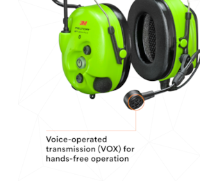 Auscultadores GB 3M™ PELTOR™ WS™ LiteCom PRO III, 33 dB, PMR446 MHz, Analógico/Digital, Banda de Cabeça, MT73H7A4D10EU GB