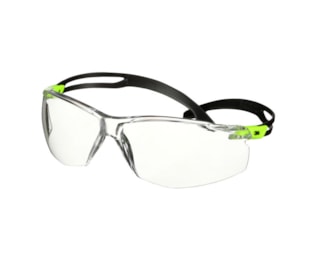 3M™ SecureFit™ 500, Green, Scotchgard™ Anti-Fog/Anti-Scratch Coating (K&N), Clear AF-AS Lens, SF501SGAF-GRN