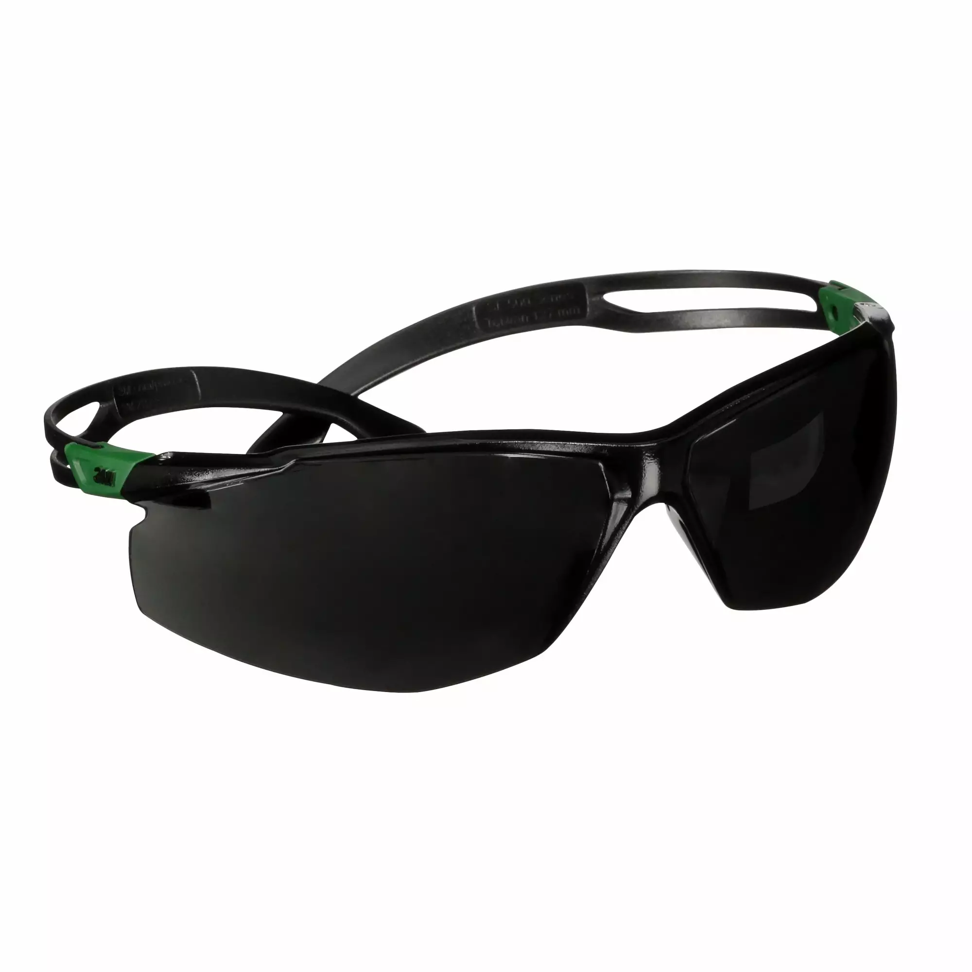 3M™ SecureFit™ 500 Safety Glasses, Green/Black frame, Anti-Scratch + (K), IR 5.0 Grey  lens, SF550ASP-GRN-EU, 20/Case