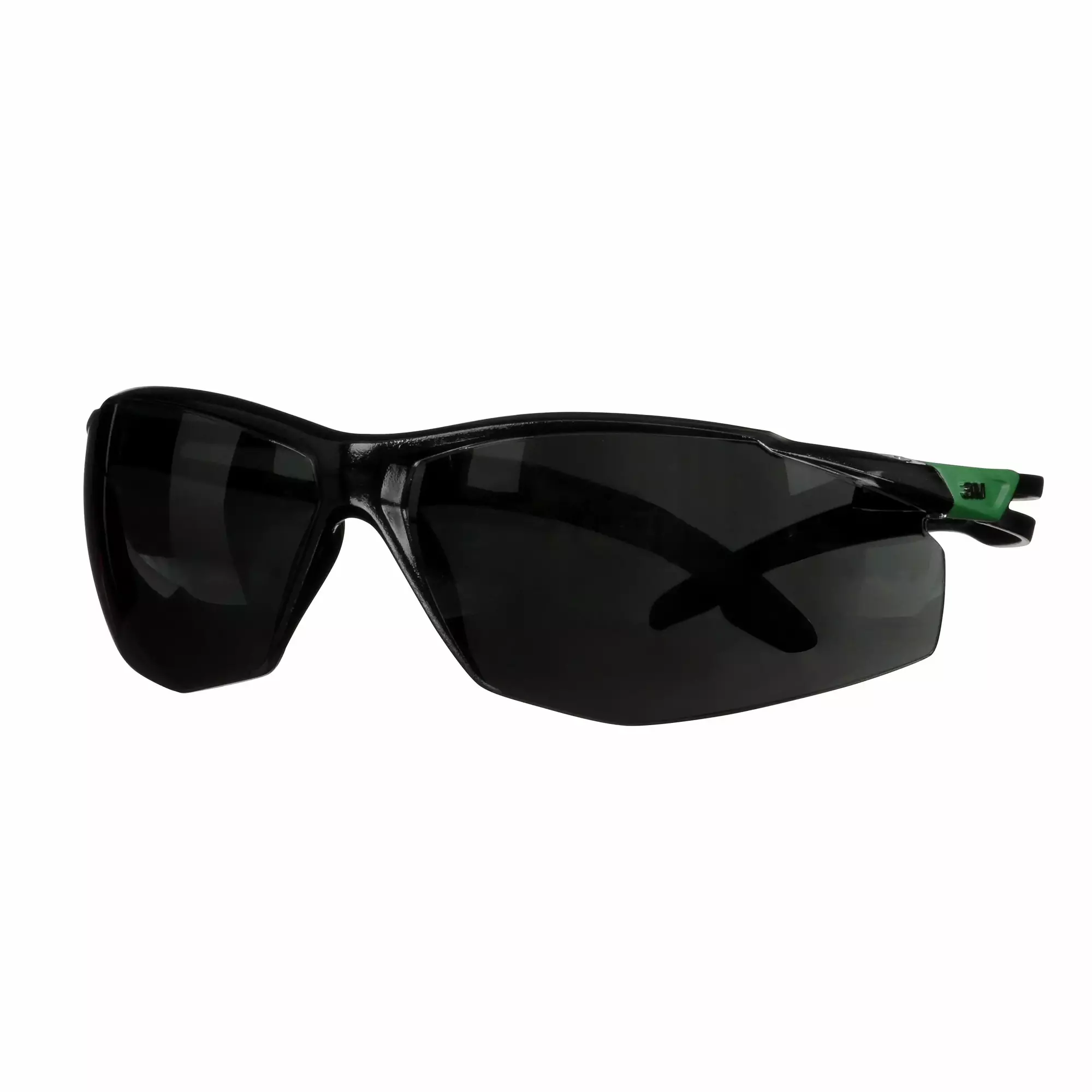 3M™ SecureFit™ 500 Safety Glasses, Green/Black frame, Anti-Scratch + (K), IR 5.0 Grey  lens, SF550ASP-GRN-EU, 20/Case