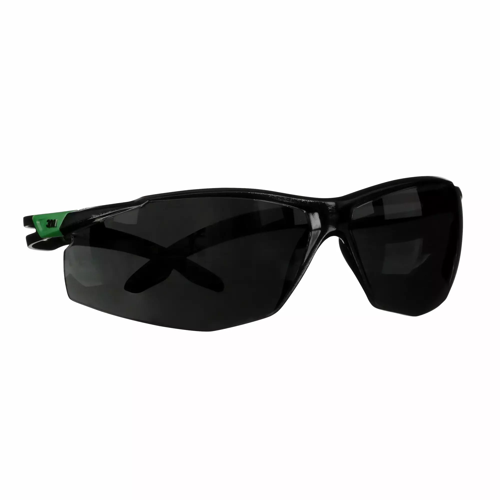 3M™ SecureFit™ 500 Safety Glasses, Green/Black frame, Anti-Scratch + (K), IR 5.0 Grey  lens, SF550ASP-GRN-EU, 20/Case