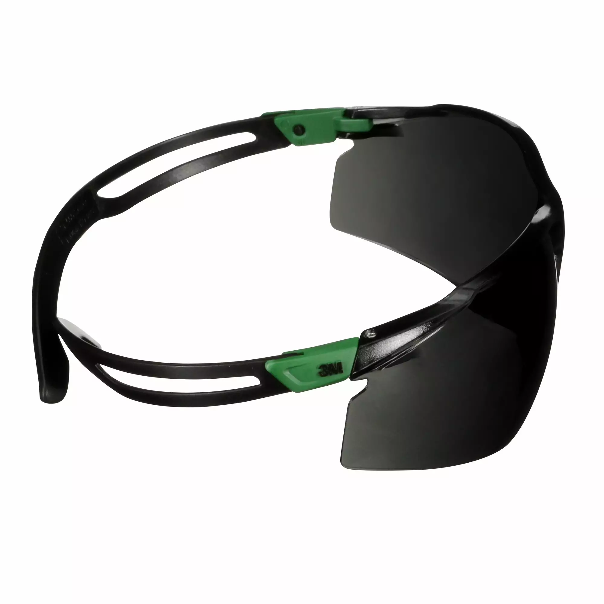 3M™ SecureFit™ 500 Safety Glasses, Green/Black frame, Anti-Scratch + (K), IR 5.0 Grey  lens, SF550ASP-GRN-EU, 20/Case