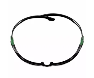 3M™ SecureFit™ 500 Safety Glasses, Green/Black frame, Anti-Scratch + (K), IR 5.0 Grey  lens, SF550ASP-GRN-EU, 20/Case