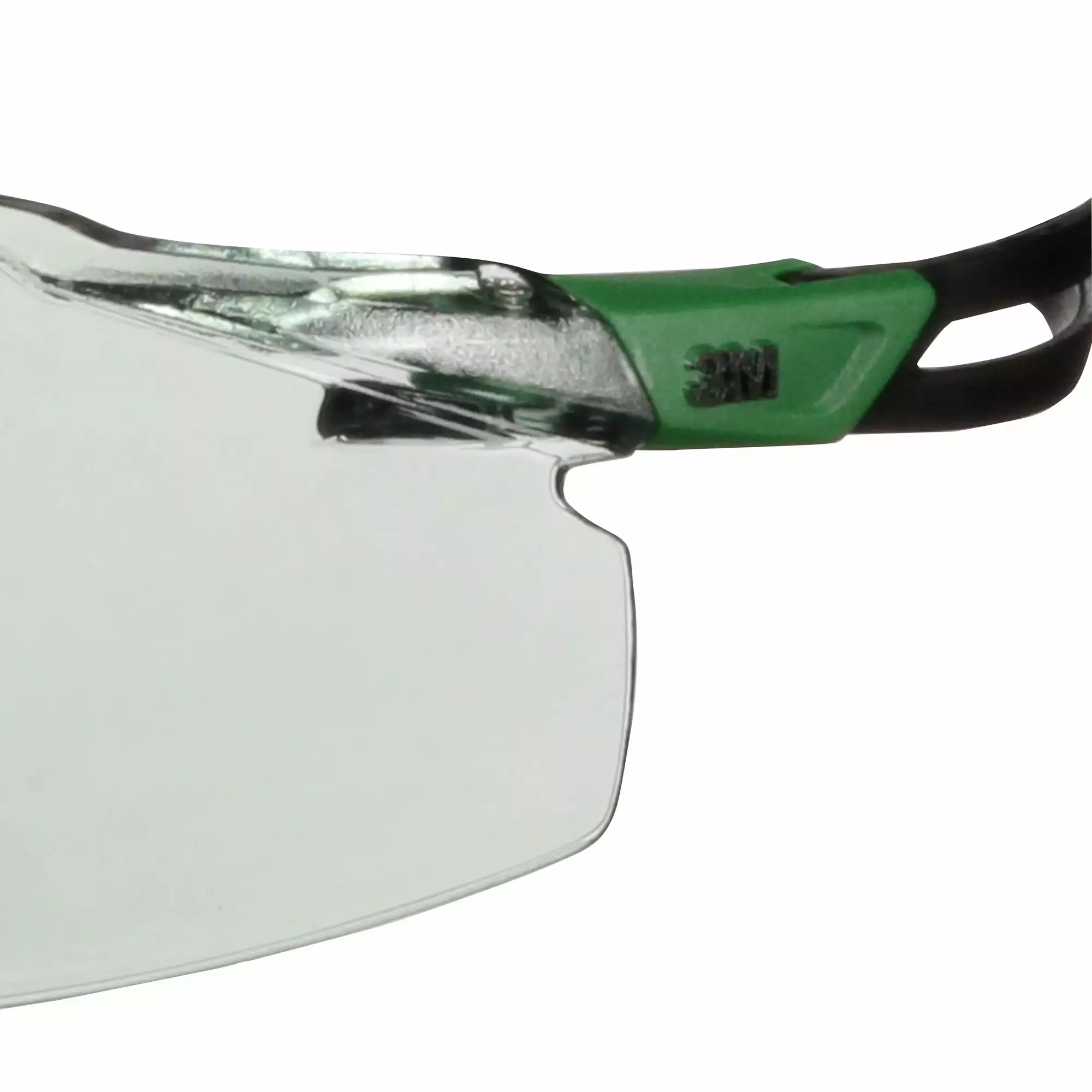 3M™ SecureFit™ 500 Safety Glasses, Green/Black frame, Anti-Scratch+ (K), IR 1.7 Grey  lens, SF517ASP-GRN-EU, 20/Case