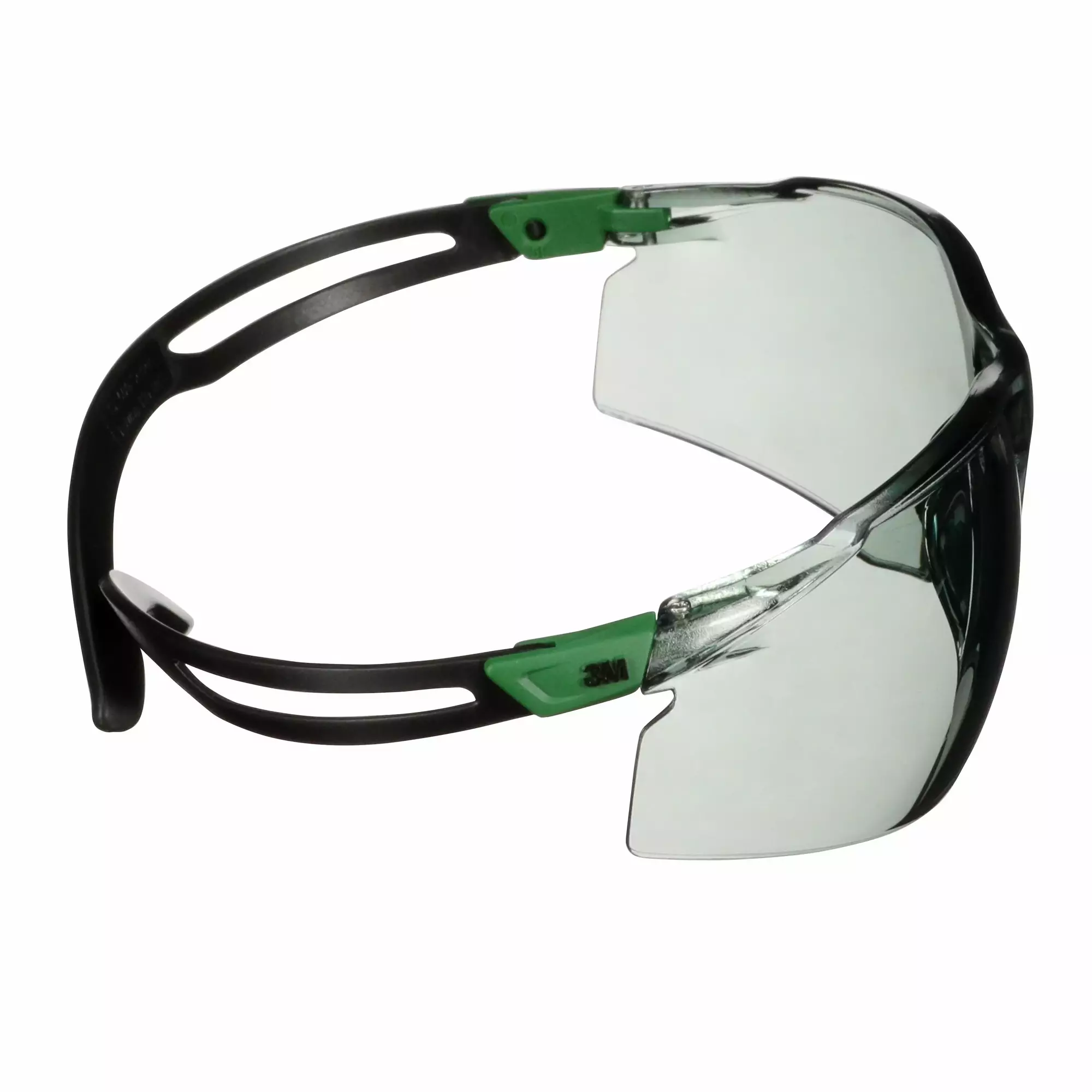 3M™ SecureFit™ 500 Safety Glasses, Green/Black frame, Anti-Scratch+ (K), IR 1.7 Grey  lens, SF517ASP-GRN-EU, 20/Case