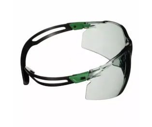 3M™ SecureFit™ 500 Safety Glasses, Green/Black frame, Anti-Scratch+ (K), IR 1.7 Grey  lens, SF517ASP-GRN-EU, 20/Case