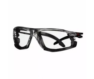3M™ SecureFit™ 500, Black, Scotchgard™ Anti-Fog/Anti-Scratch Coating (K&N), Clear Lens, Foam, SF501SGAF-BLK-FM