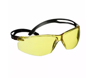 3M™ SecureFit™ 500, Series, Black, Scotchgard™ Anti-Fog/Anti-Scratch Coating (K&N), Amber AF-AS Lens, SF503SGAF-BLK