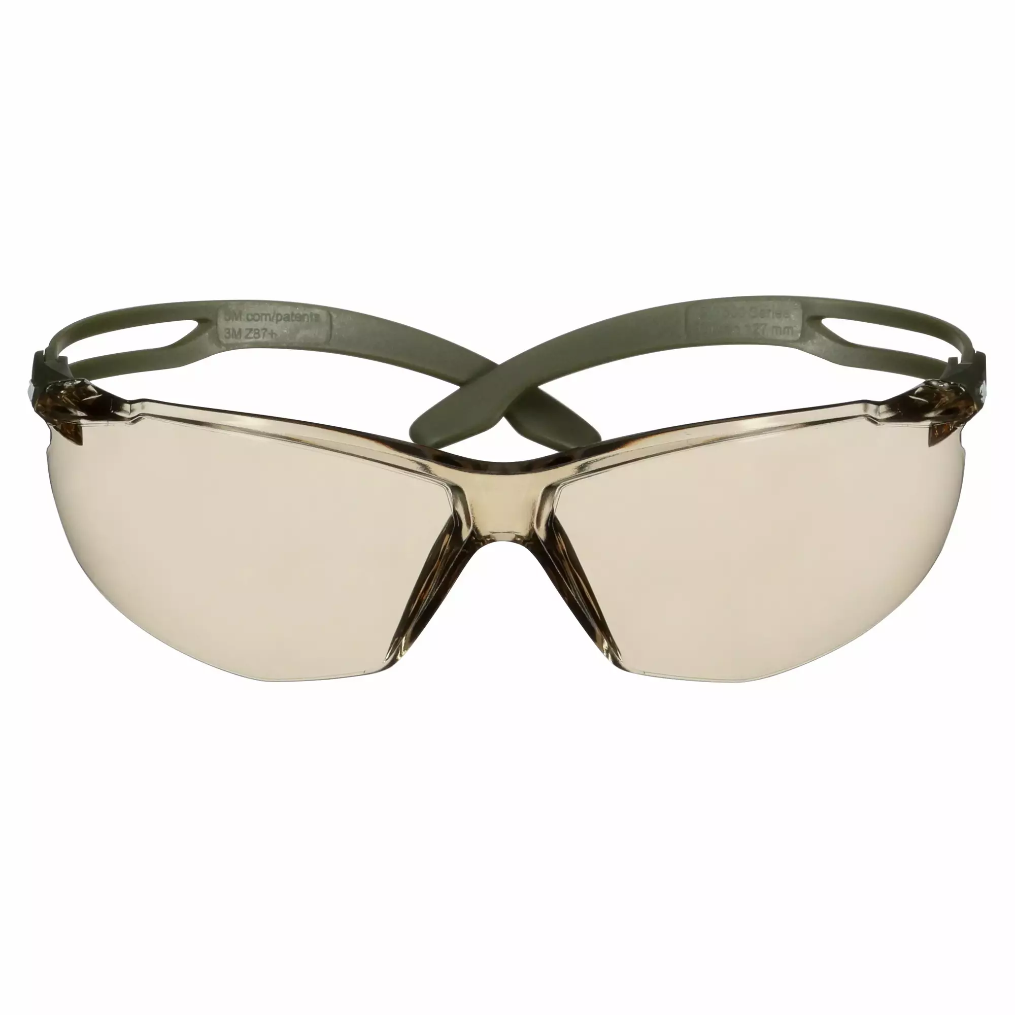 3M™ SecureFit™ 500, Dark Green, Scotchgard  Anti-Fog/Anti-Scratch Coating (K&N), Lt Brown AF-AS Lens, SF528SGAF-DGR