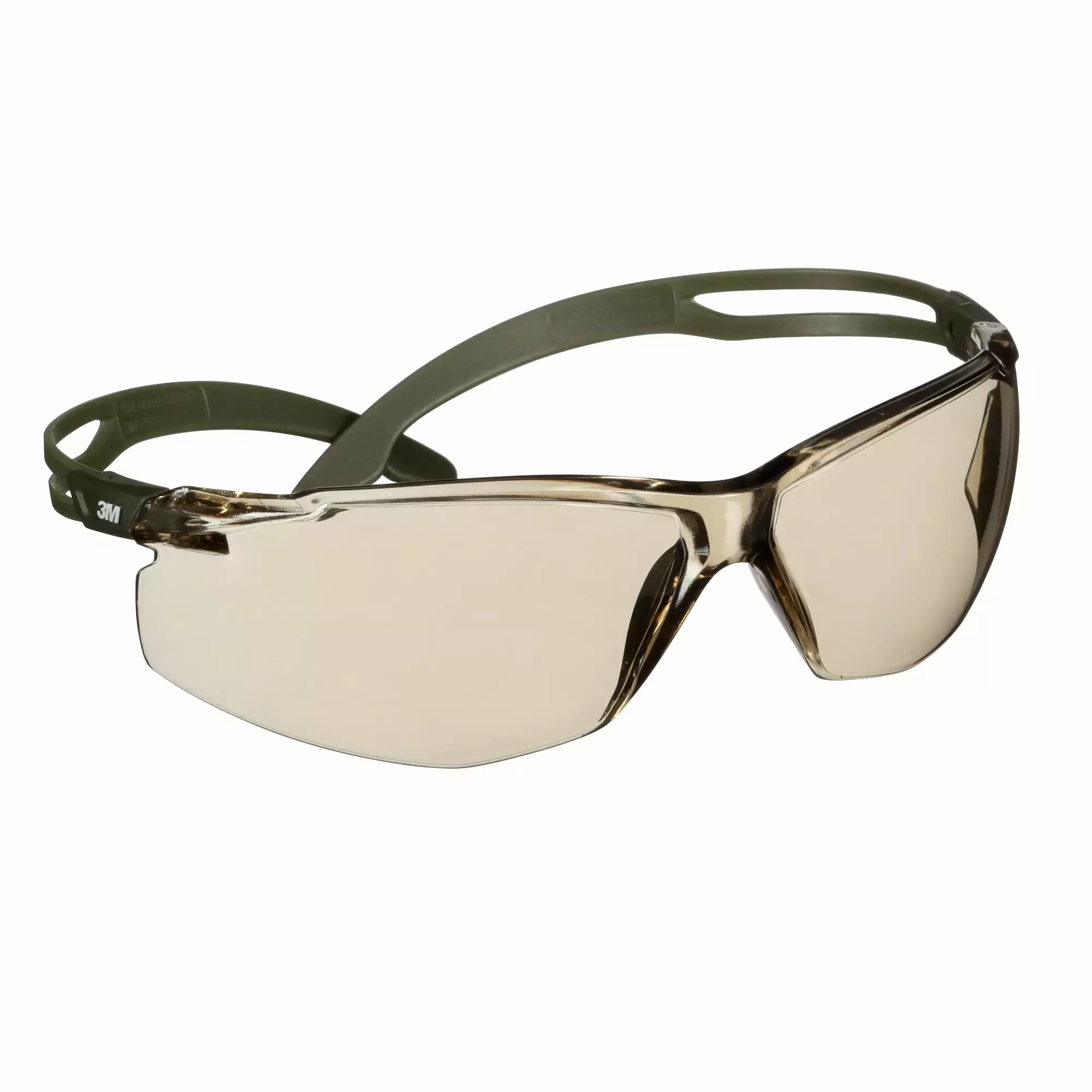 3M™ SecureFit™ 500, Dark Green, Scotchgard  Anti-Fog/Anti-Scratch Coating (K&N), Lt Brown AF-AS Lens, SF528SGAF-DGR