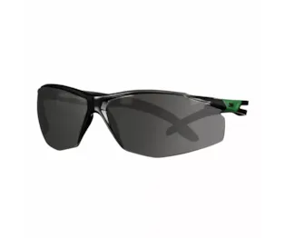 3M™ SecureFit™ 500 Safety Glasses, Green/Black frame, Anti-Scratch+ (K), IR 3.0 Grey  lens, SF530ASP-GRN-EU, 20/Case