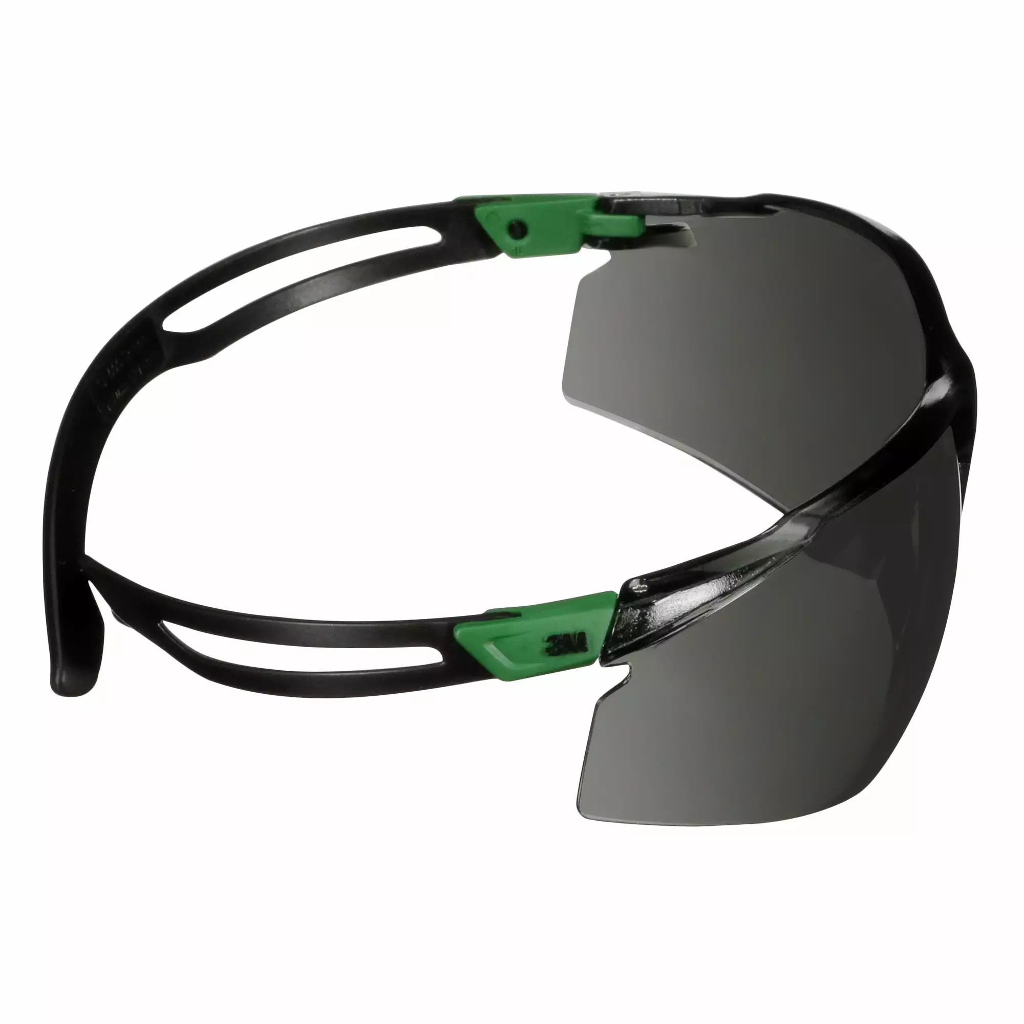 3M™ SecureFit™ 500 Safety Glasses, Green/Black frame, Anti-Scratch+ (K), IR 3.0 Grey  lens, SF530ASP-GRN-EU, 20/Case