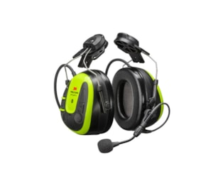 3M™ PELTOR™ WS™ ALERT™ X Headset, Bright Yellow Cups, Hard Hat Attached, Compatible with Mobile App, MRX21P3E4WS6
