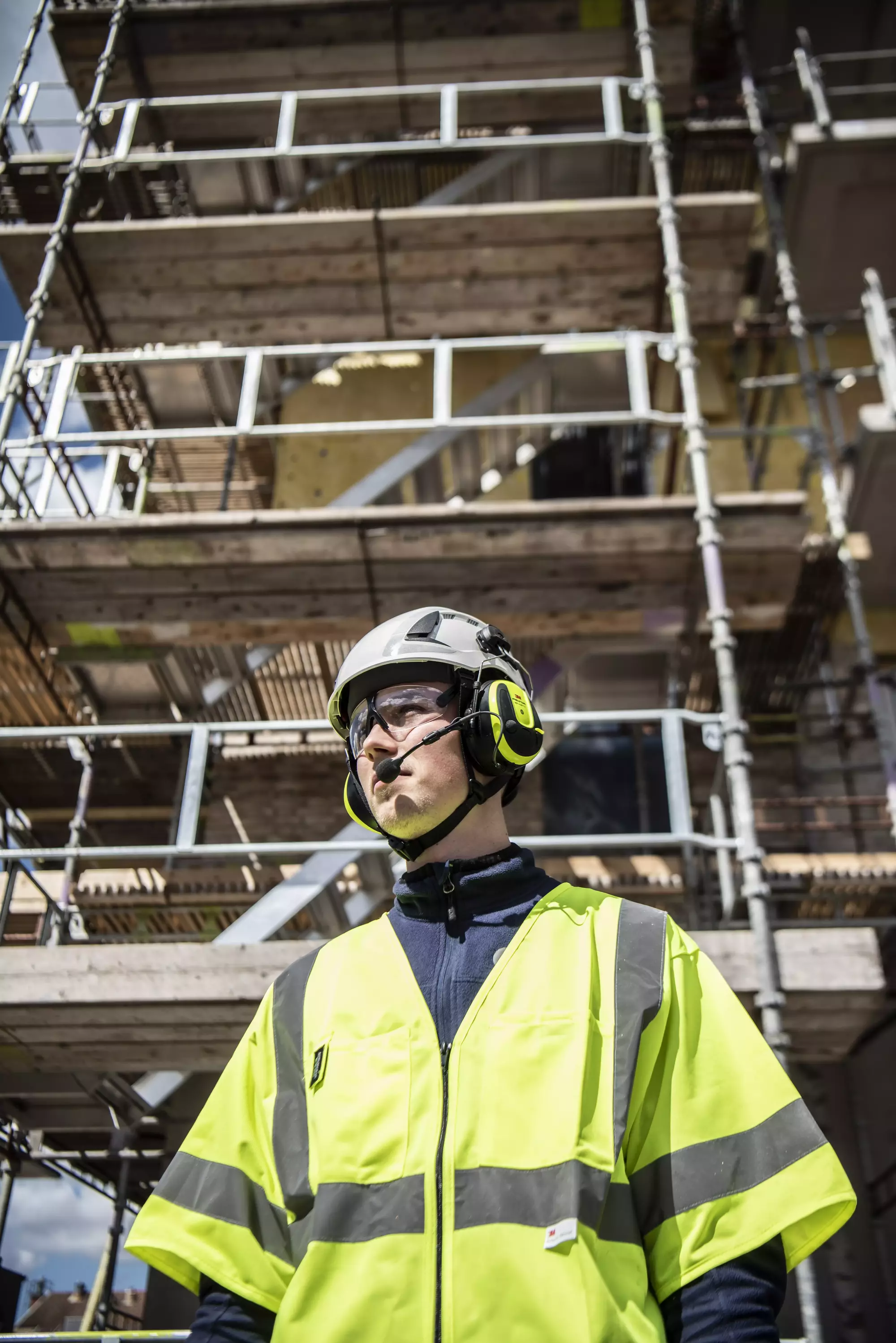 3M™ PELTOR™ WS™ ALERT™ X Headset, Bright Yellow Cups, Hard Hat Attached, Compatible with Mobile App, MRX21P3E4WS6