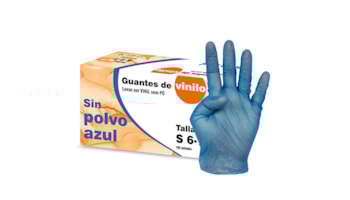 Luvas Desc. Vinil Azul SP - Cx 100