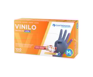 Luvas Desc. Vinil Azul SP - Cx 100