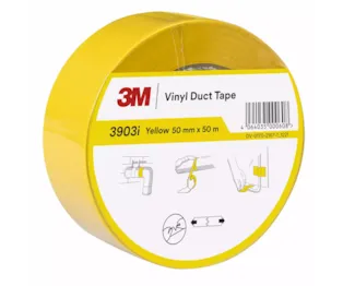 Fita adesiva de vinil 3M™ 3903i, amarela, 50 mm x 50 m