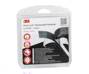 3M™ Dual Lock™ Reclosable Fastener SJ3540, Black, 25 mm x 2.5 m, IPC
