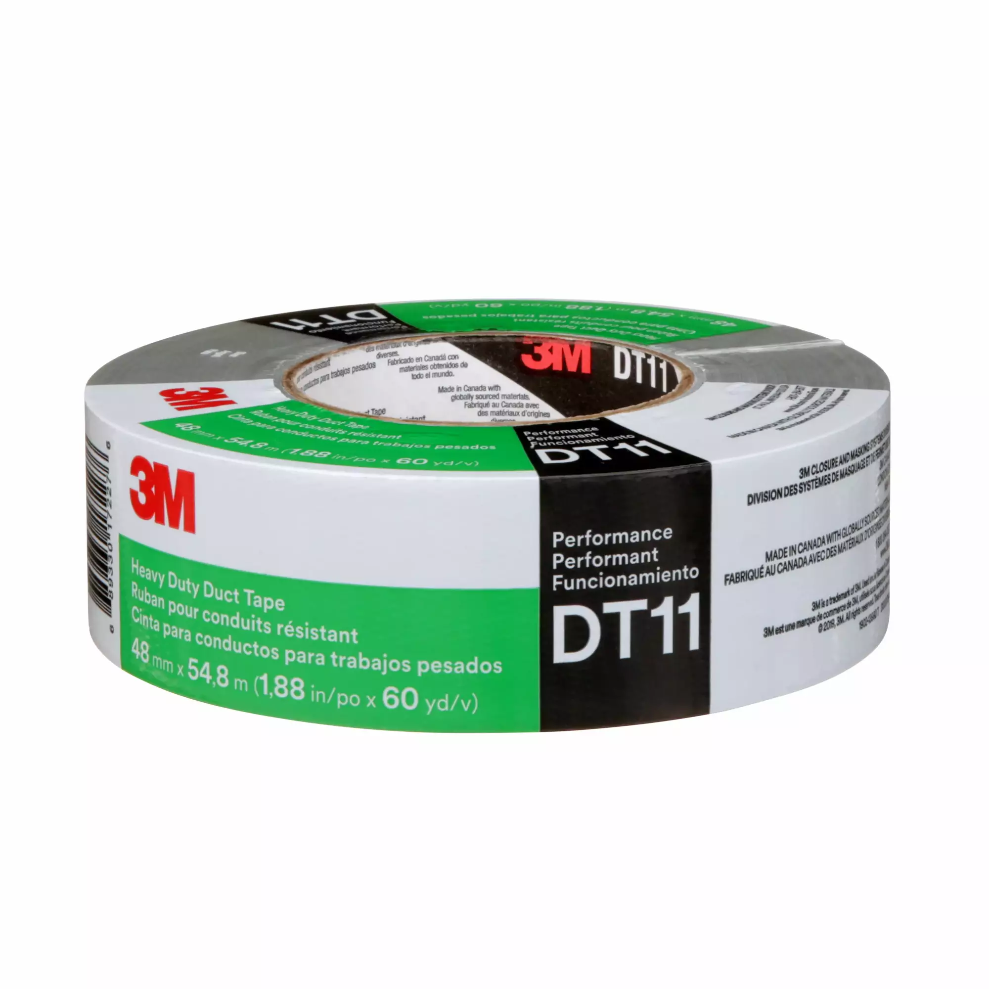 Fita Adesiva de Aplicação Intensiva 3M™ DT11, Prata, 48 mm x 55 m, 0.28 mm, 24 rolos por caixa, embalados individualmente