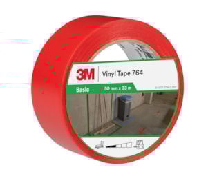Fita de vinil de uso geral 3M™ 764, vermelha, 50 mm x 33 m, 0.13 mm, Embalados Individualmente Embalados Convenientemente